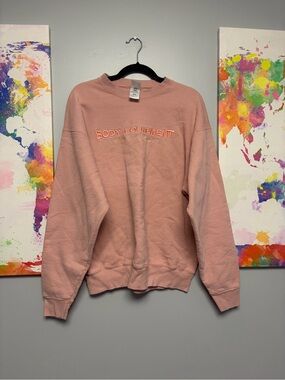 XL Vintage body equipment Pink crew neck sweater